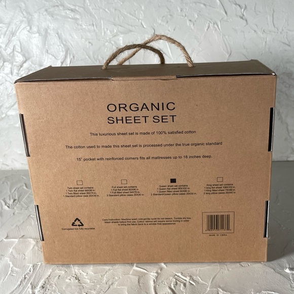 TREE Organic Queen 4-Piece Sheet Set - Picture 9 of 9